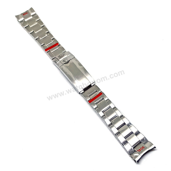 Fits/For Rolex ST9 - 20mm 904L Stainless Steel - Steelinox Metal Curved End Watch Bracelet Strap Band