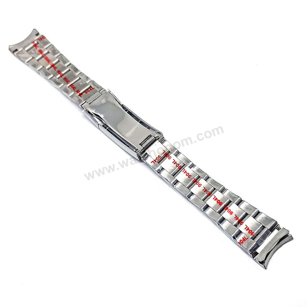 Fits/For Rolex ST9 - 20mm 904L Stainless Steel - Steelinox Metal Curved End Watch Bracelet Strap Band