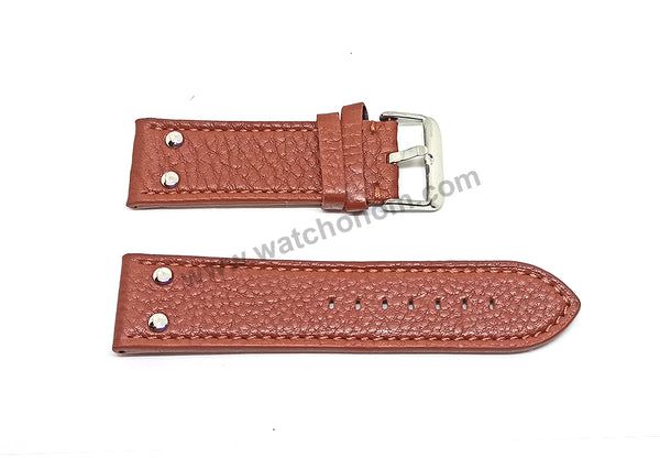 Fits/For Luminox 1879 1920 1921 1925 1927 - 26mm Brown Rivet Genuine Leather Replacement Watch Band Strap Attention: Item is unbranded.