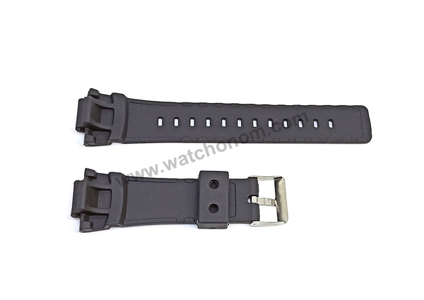 Fits / For Casio G-Shock G-100 , G-101 , G-200 , G-2110 , G-2300 G-2300B , G-2300F , G-2310 , G-2310BC , G-2310R , G-2400 , GW-2300F , GW-2300FP , GW-2310 , GW-2310FB , GW-2320SF Black Rubber 16mm Replacement Watch Band Strap