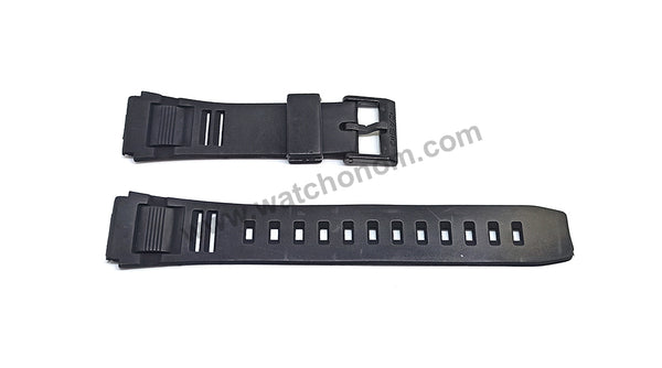 Fits/For Casio AW-44 , AW-44Q , DB-150 , ABX-20, ABX-23, ABX-24, ABX-20U , DB-81 - 19mm Black Rubber Replacement Watch Band Strap