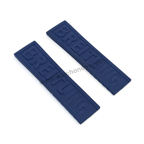 Fits/ For Breitling Diver Pro - 22mm Navy Blue Rubber / Silicone Replacement Watch Band Strap 152s 22-20