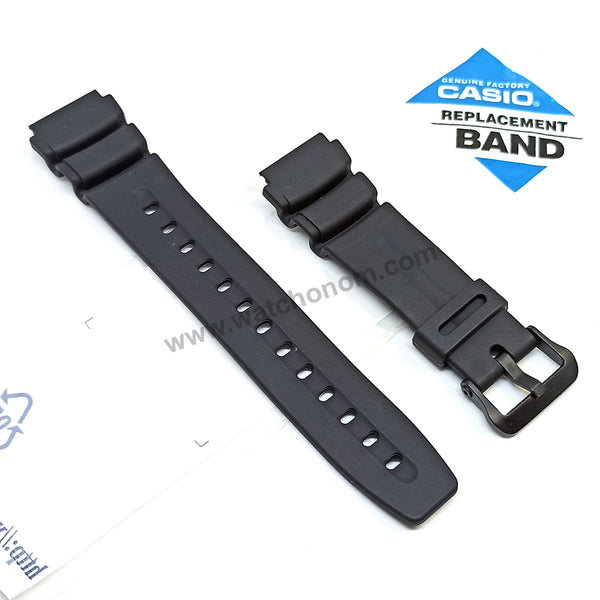 Fits/For Casio SHW-100 , SHW-101 , SHW-102 , SHW-103 , SNK-100 , W-782 - 19mm Black Rubber Replacement Watch Band Strap
