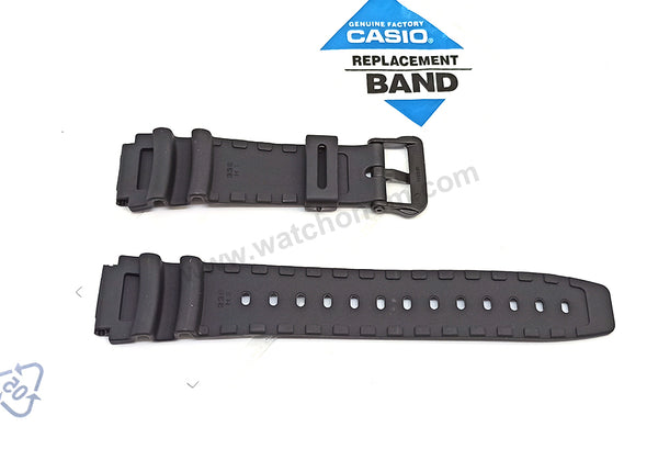 Fits/For Casio SHW-100 , SHW-101 , SHW-102 , SHW-103 , SNK-100 , W-782 - 19mm Black Rubber Replacement Watch Band Strap