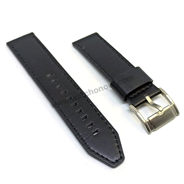 Orijinal Fossil BQ1503 , BQ1504 , FS5482 , JR1448 , FS5263 , BQ2170 , FTW7060 , FS5926 , FS5909 Replacement Watch Band Strap - 22mm Black Genuine Leather
