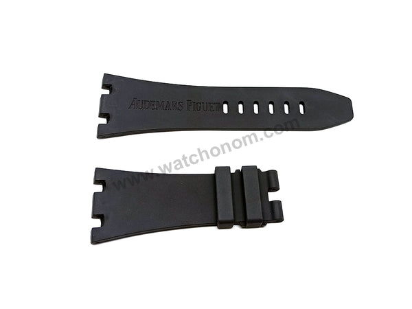 28mm Dark Gray Rubber Silicone Replacement Watch Band Strap Compatible with AP Audemars Piquet Royal Oak OFFSHORE