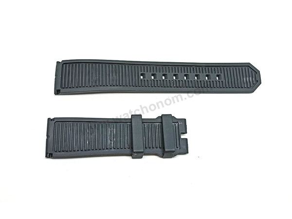 22mm Black Rubber/Silicone with Blue Line Replacement Watch Strap Band Fits with Tag Heuer Formula 1  Senna