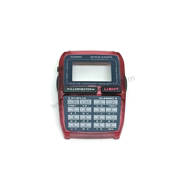 Genuine Vintage Casio DBC-63 Dinozone Telememo 50 Transparent Red Replacement Watch Case / Bezel / Caja - NOS Authentic 100%