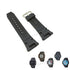 Fits/For Armitron 40/8309 , 40/8254 - Black Rubber Replacement Watch Band Strap