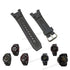 Fits/For Mormaii MO11530 , MO11533 , Y11532 , Y11533 - Black Rubber Digital Wristwatch Replacement Watch Band Strap Belt