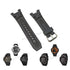 Fits/For Mormaii MO0949 , MO13609 , MO13611 - Black Rubber Digital Wristwatch Replacement Watch Band Strap Belt