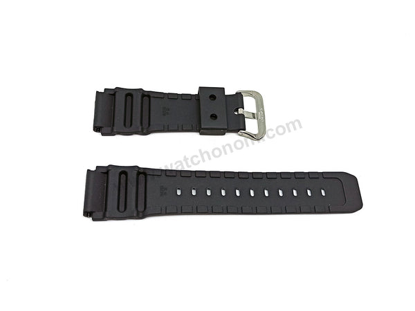 Fits/For Casio MRW-400H , MW-300 , MW-302 , MTD-1009 , MMA-200W - 22mm Black Rubber Replacement Watch Band Strap