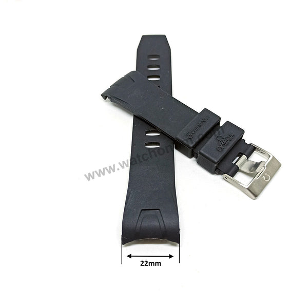 Omega Seamaster Planet Ocean Fits/For 22mm Black Silicone Rubber Replacement Watch Band Strap