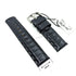 Hirsch Aviator 02075050-2 - 24mm extravagant Black Genuine Leather Watch Band Strap