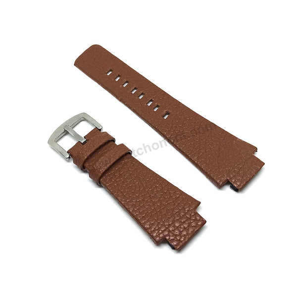 Diesel Cliffhanger DZ1090 , DZ1123 , DZ1175 , DZ1297 , DZ5100 Fits with 18mm Brown Genuine Leather Handmade Replacement Watch Strap Band