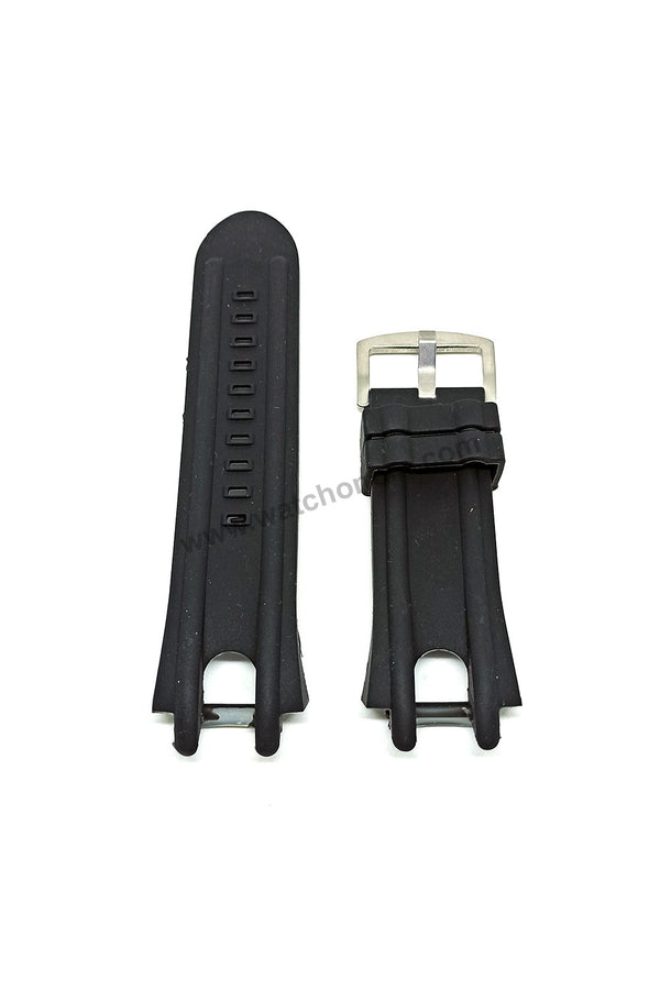 29mm Black Rubber Silicone Replacement Watch Band Strap - Fits/For Montblanc