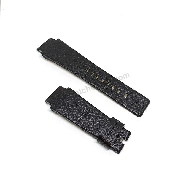 Diesel DZ4122 Fits with 20mm Handmade Black Genuine Leather Replacement Watch Band Strap