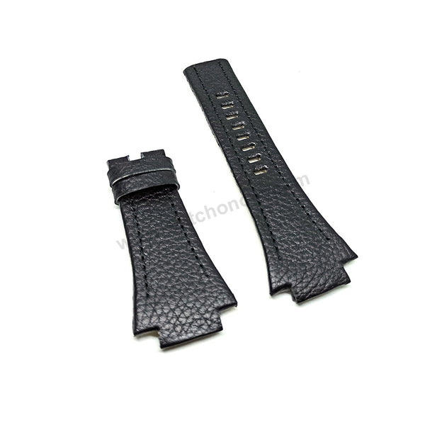 Diesel DZ4172 Fits with 22mm Handmade Black Genuine Leather Replacement Watch Band Strap