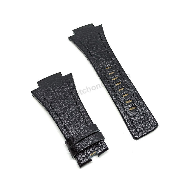 Diesel DZ4172 Fits with 22mm Handmade Black Genuine Leather Replacement Watch Band Strap