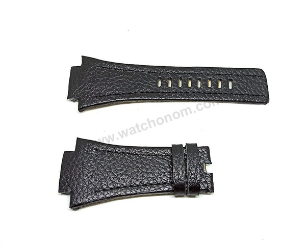 Diesel DZ4172 Fits with 22mm Handmade Black Genuine Leather Replacement Watch Band Strap