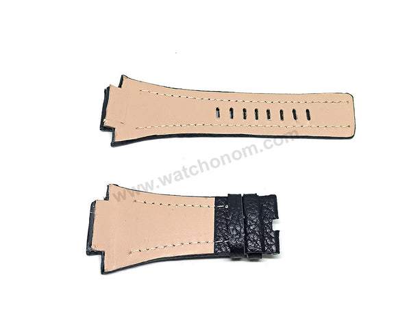 Diesel DZ4172 Fits with 22mm Handmade Black Genuine Leather Replacement Watch Band Strap