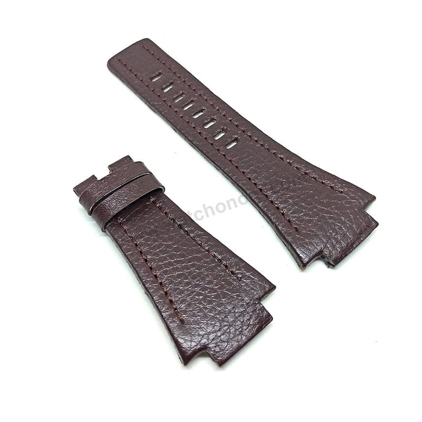 Diesel DZ4174 Fits with 22mm Handmade Brown Genuine Leather Replacement Watch Band Strap