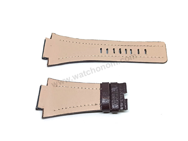 Diesel DZ4174 Fits with 22mm Handmade Brown Genuine Leather Replacement Watch Band Strap