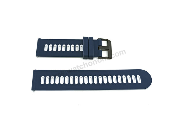 22mm Quick Removal BMW M Series NFS Most Wanted Colours Inspired Blue , White Backside Silicone Rubber Replacement Watch Band Strap