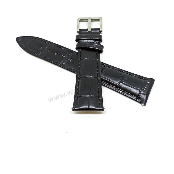 Balmain B4061.32.26 , B4061.32.66 , B5061.32.26 Fits With 21mm Black Genuine Calf Leather Quick Removal Replacement Watch Band Strap