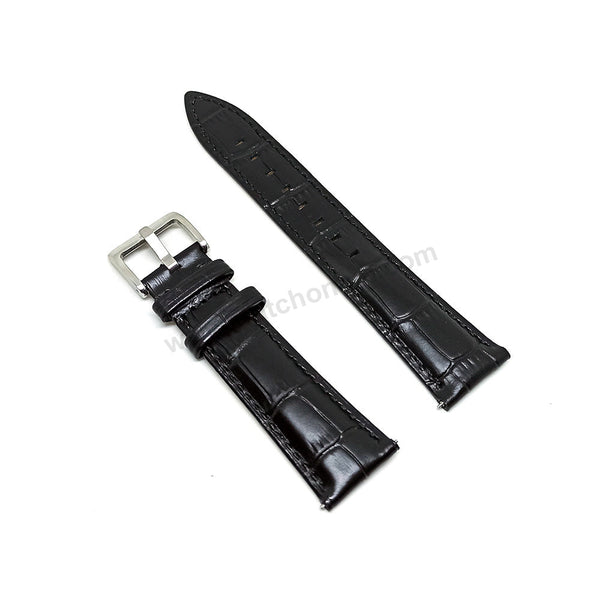 Citizen AT0360-09E , AT0361-06E , CA4410-17A , CA4413-19A Eco Drive - Fits With 21mm Black Genuine Calf Leather Quick Removal Replacement Watch Band Strap