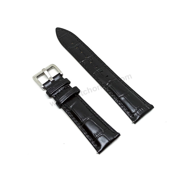 Certina C0334501635100 Ds-8 , C0255101603300 Ds Podium Fits With 21mm Black Genuine Calf Leather Quick Removal Replacement Watch Band Strap