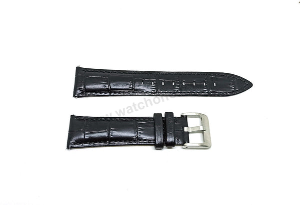 Certina C0064281605100 , C0294071605100 , C0064301605100 Ds-1  Fits With 21mm Black Genuine Calf Leather Quick Removal Replacement Watch Band Strap