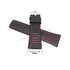 Seven Friday 28mm Black Leather Red Stitch Watch Band Strap