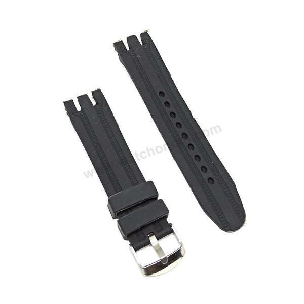 Swatch Irony Retrograde YRG400 , YRS403 , YRS404 Fits with 22mm Black Soft Silicone Rubber Replacement Watch Strap Band