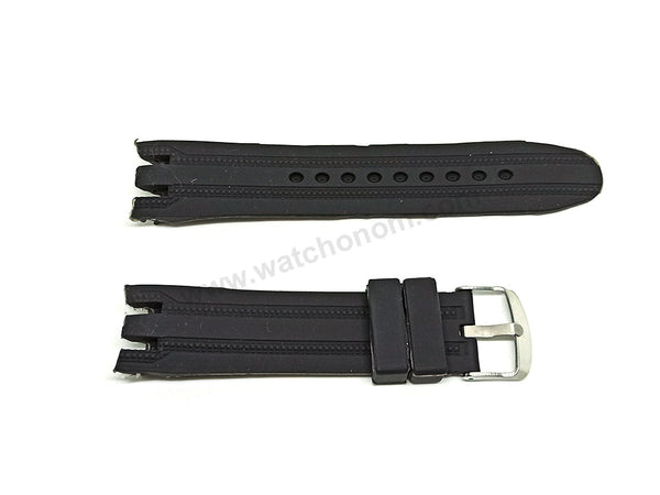 Swatch Irony Retrograde YRG400 , YRS403 , YRS404 Fits with 22mm Black Soft Silicone Rubber Replacement Watch Strap Band