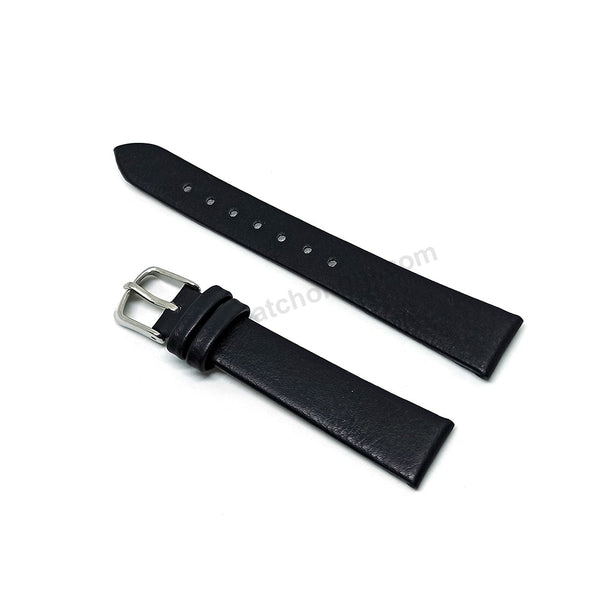 Swarovski Crystalline Pure 5275043 with 14mm Black Faux Leather Replacement Watch Band Strap