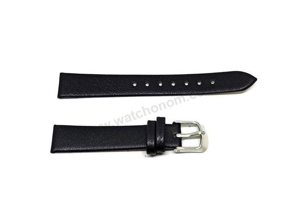 Danish Design IV15Q587 , IV15Q585 , IV17Q566 , IV15Q566 , IV11Q272 , IV11Q858 with 14mm Black Faux Leather Replacement Watch Band Strap