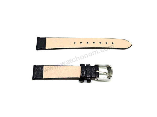 Danish Design IV15Q587 , IV15Q585 , IV17Q566 , IV15Q566 , IV11Q272 , IV11Q858 with 14mm Black Faux Leather Replacement Watch Band Strap