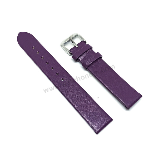 Skagen SKW2802 Aaren Fits with 16mm Purple Faux Leather Replacement Watch Band Strap