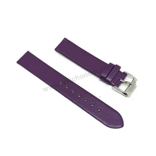 Fossil ES4727 Fits with 16mm Purple Faux Leather Replacement Watch Band Strap