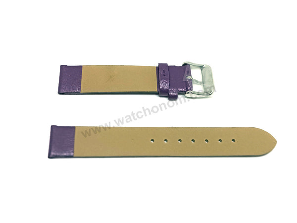 Skagen SKW2802 Aaren Fits with 16mm Purple Faux Leather Replacement Watch Band Strap