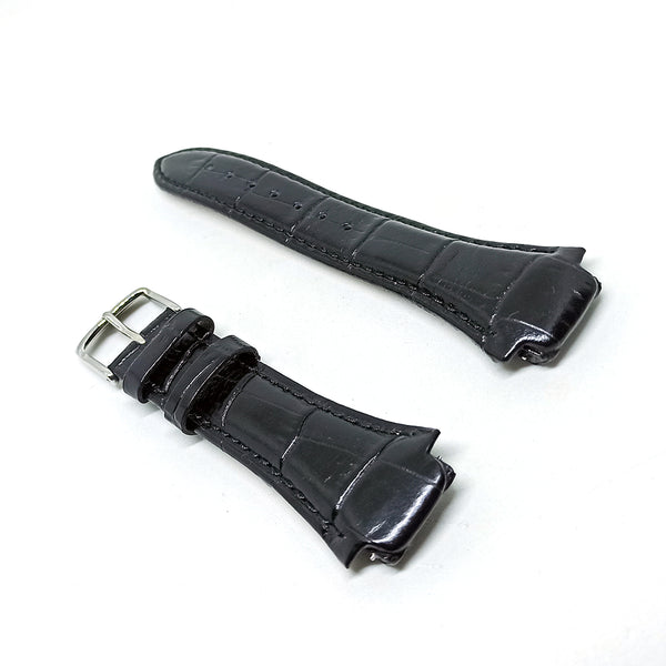 Faconnable Cocoon Fits with 18mm Black Genuine Leather Replacement Watch Band Strap Bracelet