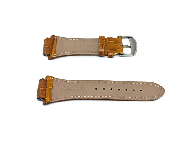 Faconnable Cocoon Fits with 18mm Light Brown Genuine Leather Replacement Watch Band Strap Bracelet