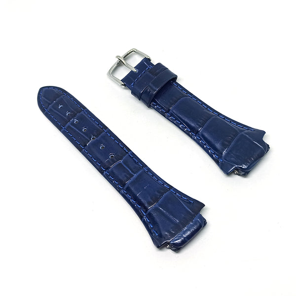 Faconnable Cocoon Fits with 18mm Navy Parliament Blue Genuine Leather Replacement Watch Band Strap Bracelet