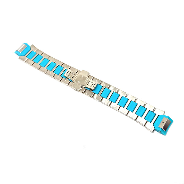 Faconnable Hydra Lady Fits with 16mm Stainless Steel Light Blue Turquoise Replacement Watch Band Strap Bracelet