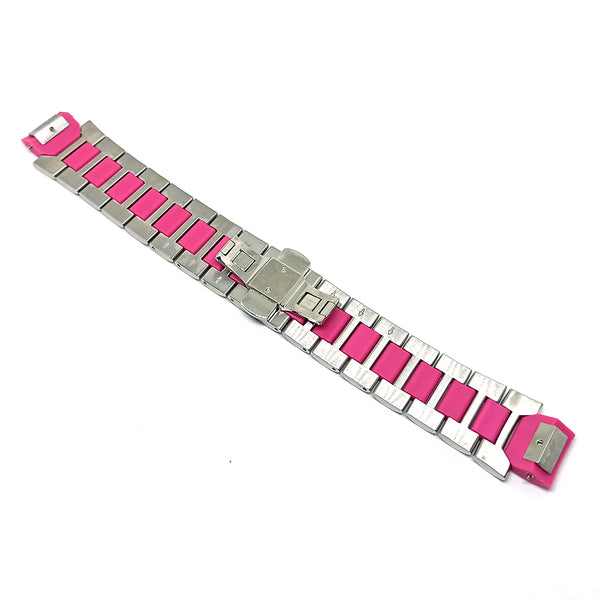 Faconnable Hydra Lady Fits with 16mm Stainless Steel Dark Pink Replacement Watch Band Strap Bracelet