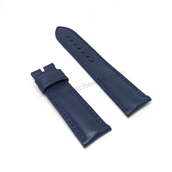 Fossil Grant FS5061 , FS5252 , FS4835 , FS4835IE , ME3054 - Fits with 22mm Navy Blue Genuine Leather Replacement Watch Band Strap