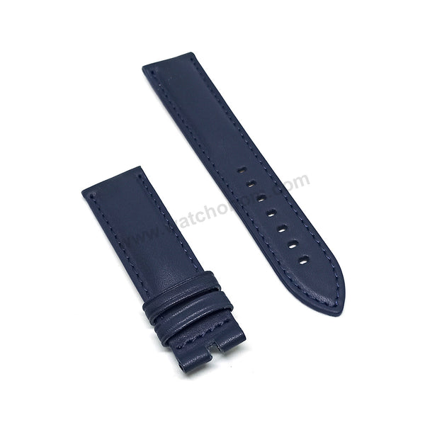 Fossil Grant FS5061 , FS5252 , FS4835 , FS4835IE , ME3054 - Fits with 22mm Navy Blue Genuine Leather Replacement Watch Band Strap