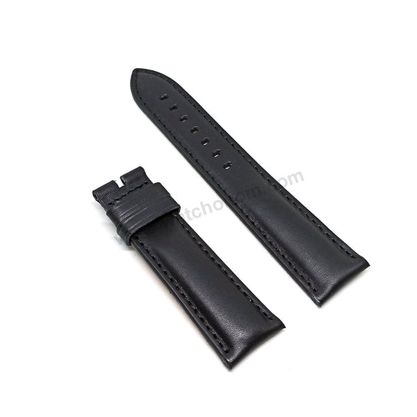 Fossil FS5665 Copeland  - BQ2364 Fennmore - ME3130 , FS5133 Dean - Fits with 22mm Black Genuine Leather Replacement Watch Band Strap