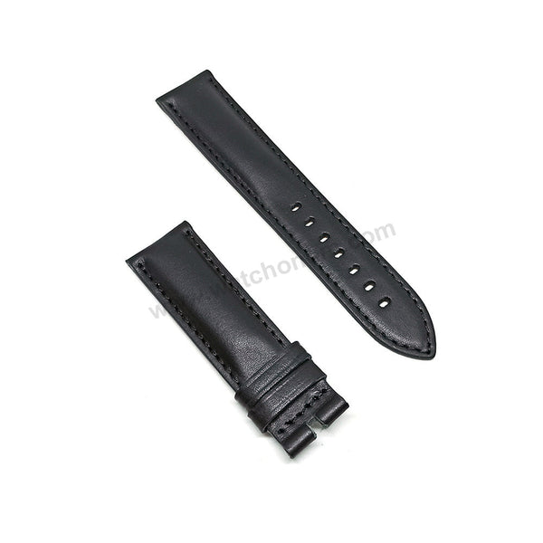 Fossil FS5452 , FS6016 , FS6023 Neutra - BQ2129 , BQ2283 Flynn - Fits with 22mm Black Genuine Leather Replacement Watch Band Strap